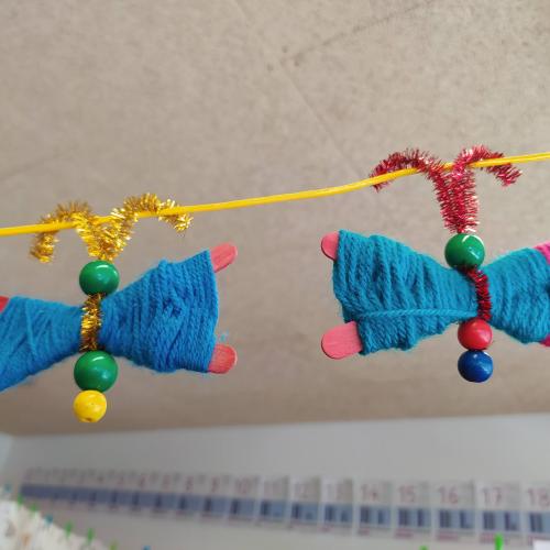 Schmetterling aus Wolle