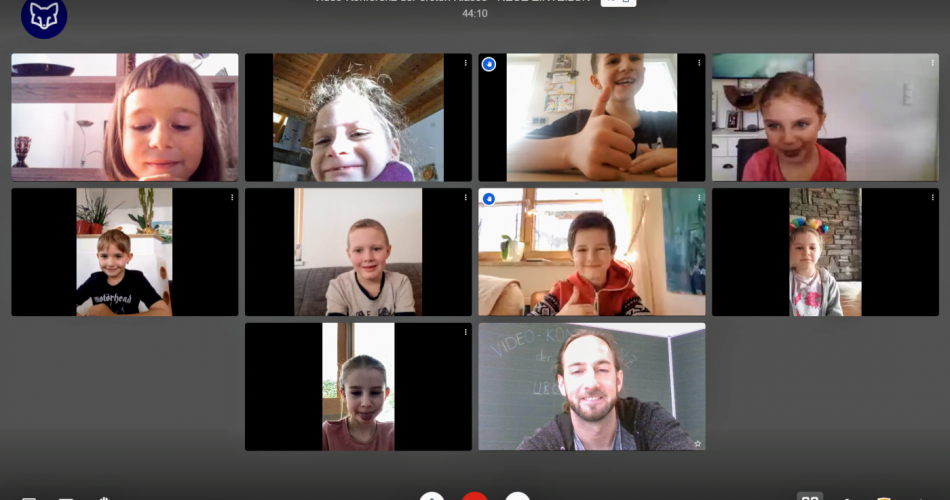 Videokonferenz der 1. Klasse